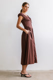 Patricia Midi Dress in Brown