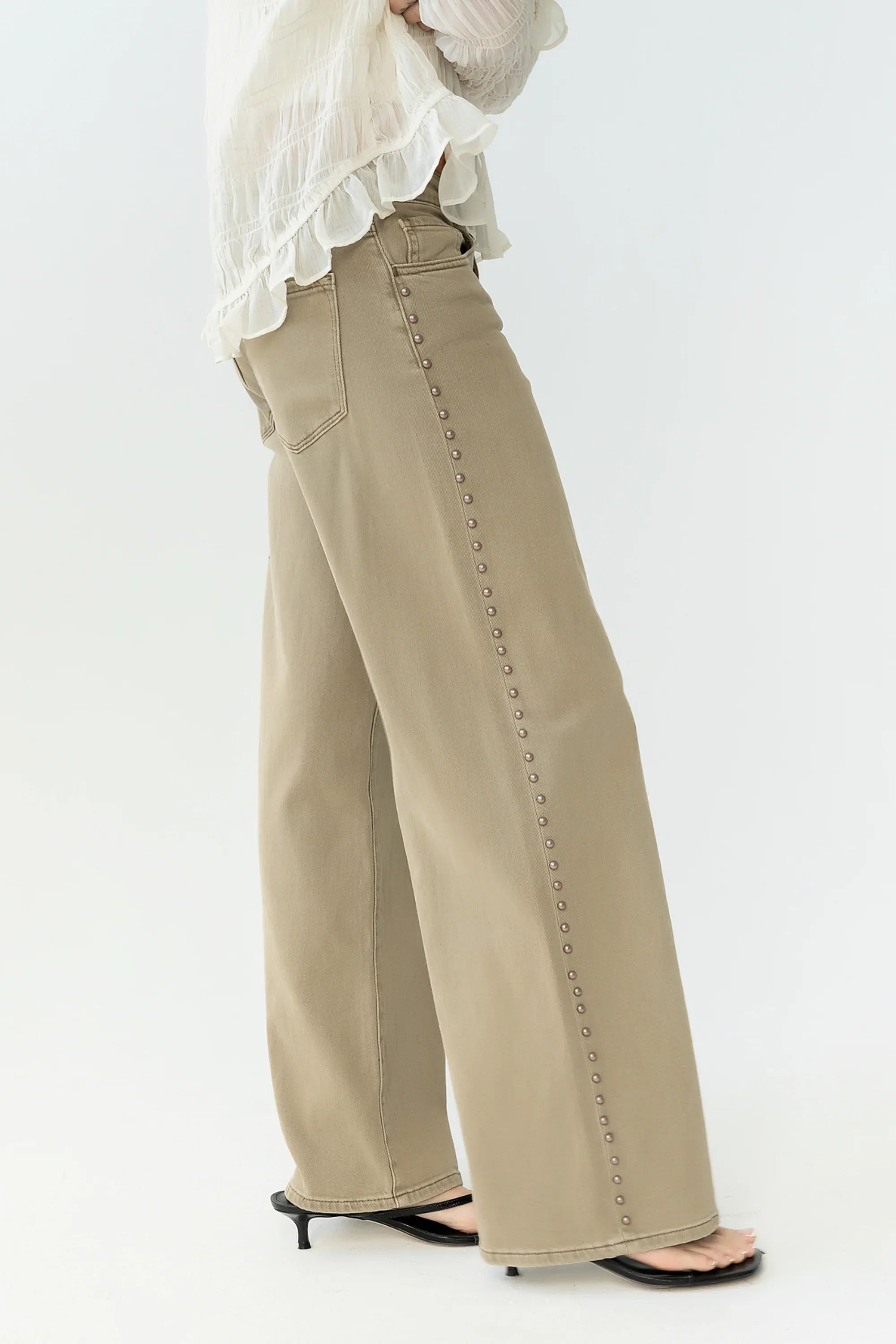 Bronco Studded Straight Leg Jeans