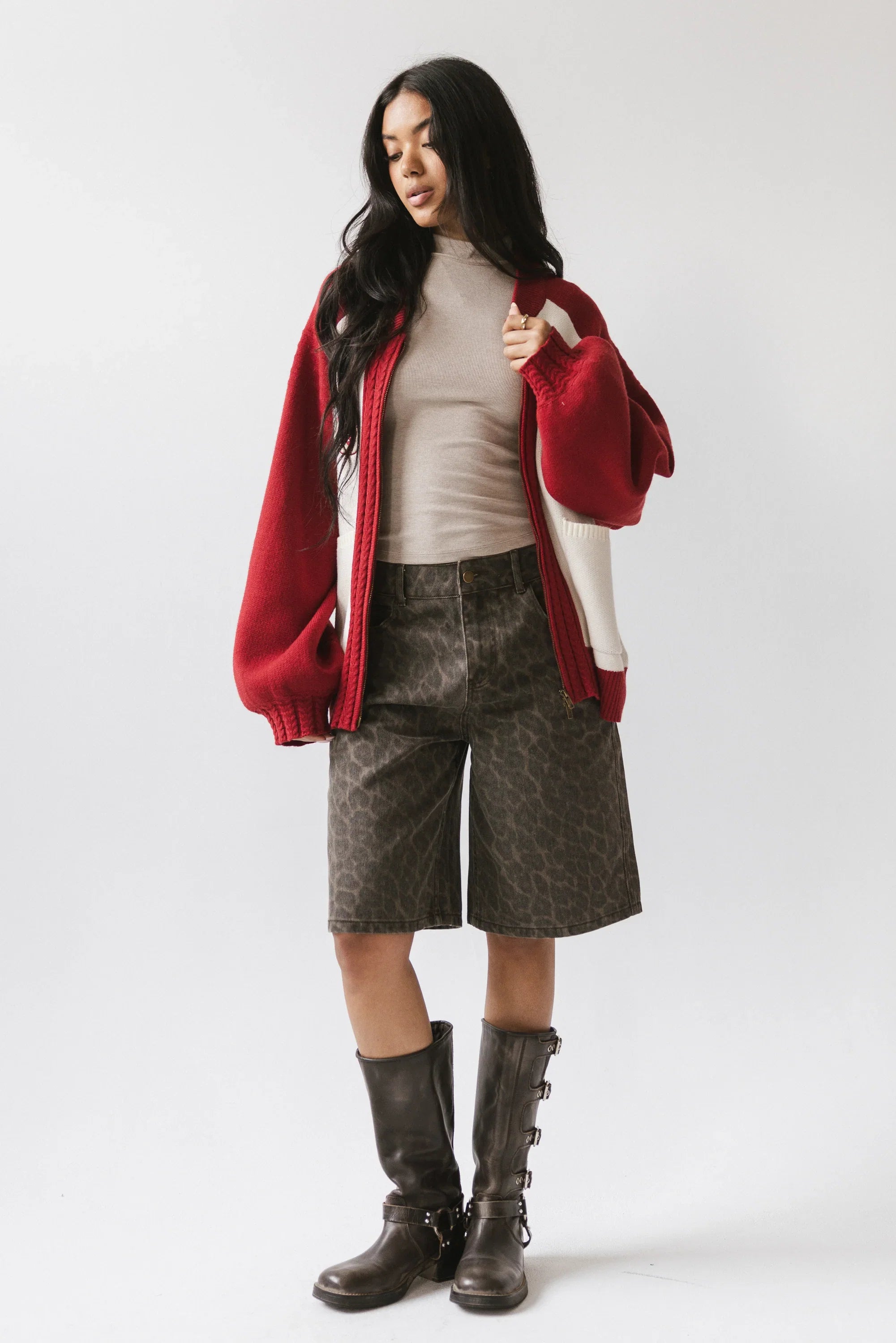 Paula Oversized Jacket in Red