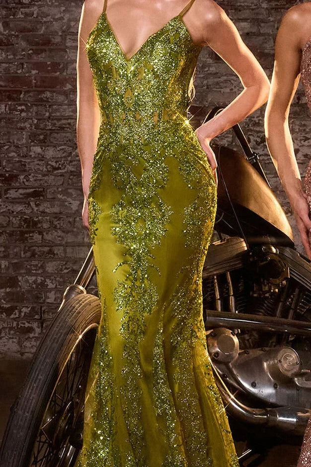 Lyra Gown Greenery FITTED FLORAL GLITTER PRINT CORSET GOWN