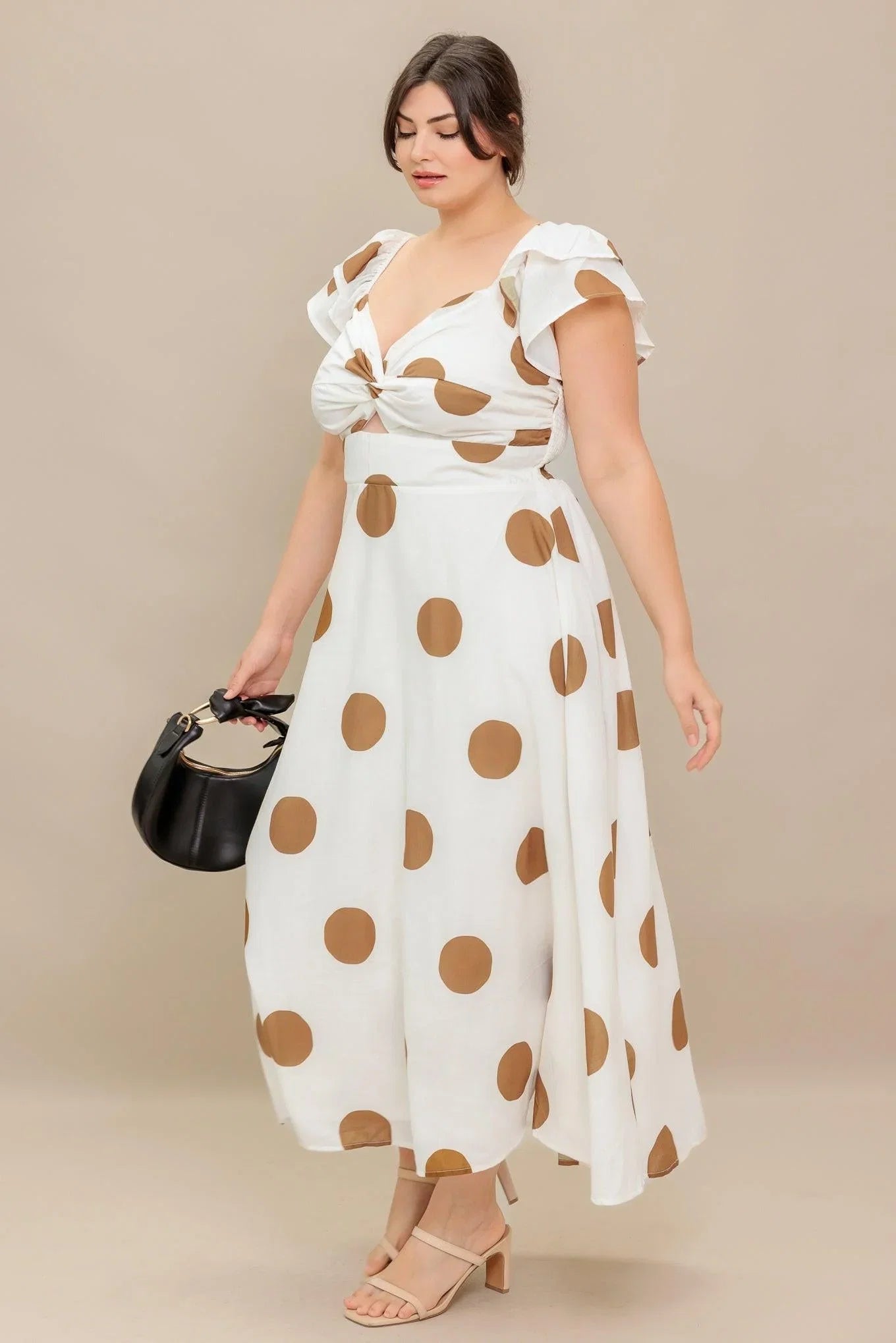 MOJITO MOOD POLKA DOT MIDI DRESS
