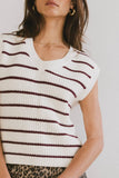 Ashen Sweater Vest in Burgundy FINAL SALE