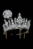 Silver Cubic Zirconia Tall Queen Round Tiara