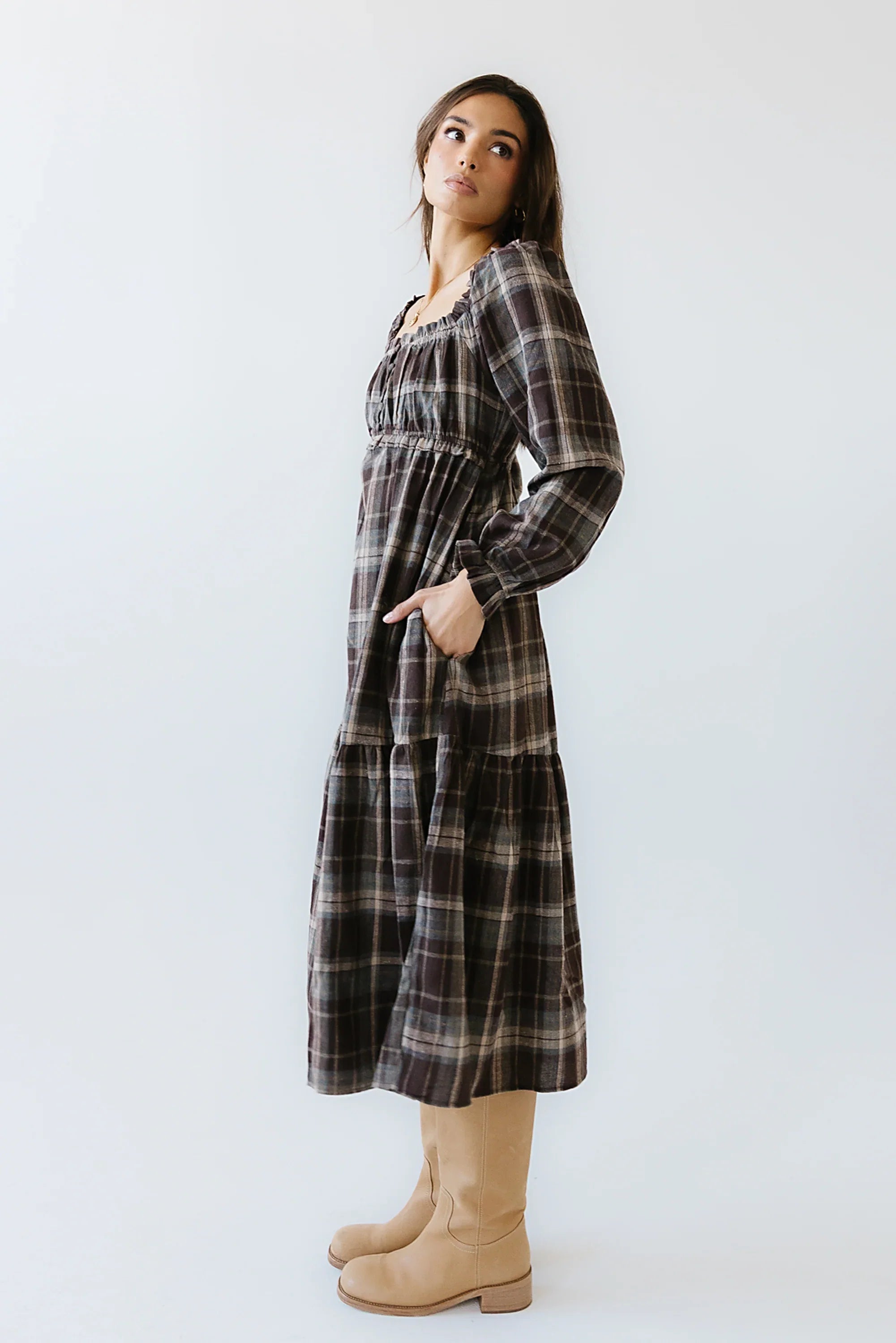 Harlow Plaid Maxi Dress FINAL SALE