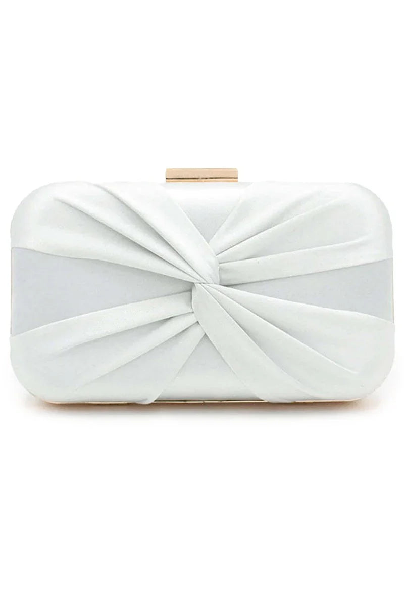 Classic Silk Like Closure Clutch Purse