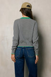 Josy Button Front Cardigan in Navy FINAL SALE