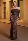 Dulce Lace Maxi Dress Chocolate
