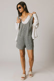 Scottie Denim Overalls in Striped Denim FINAL SALE