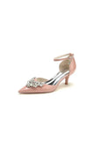 Patent Leather Mirror Finish With Rhinestone Pointed Toe Stiletto Heel