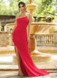 Cameron One Shoulder Gown Red Bodycon Dress