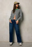 Josy Button Front Cardigan in Navy FINAL SALE
