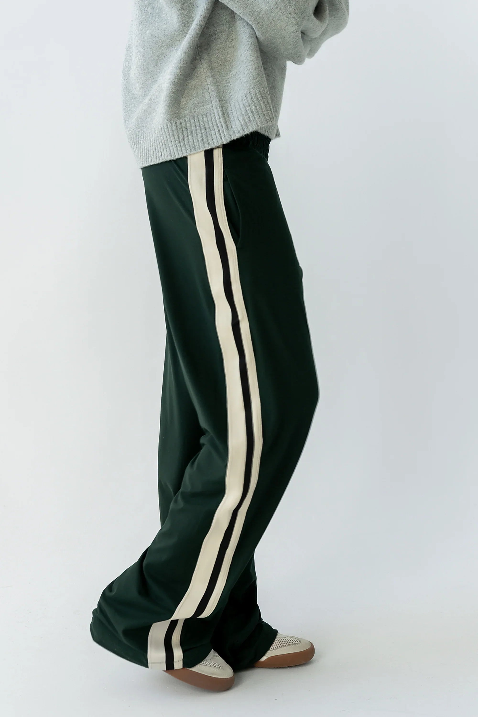 Avery Striped Pants in Green FINAL SALE