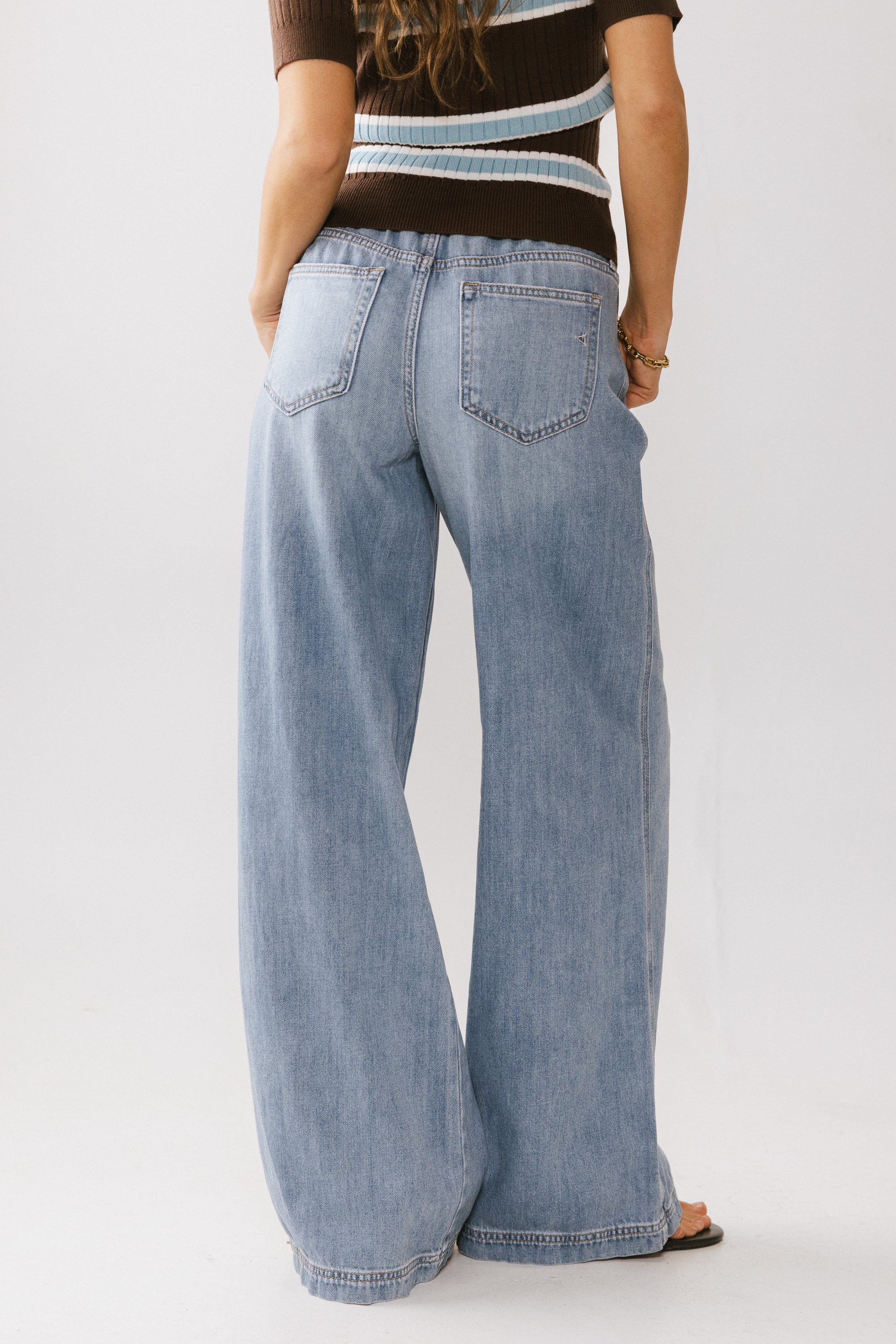 Eva Drawstring Wide Leg Jeans FINAL SALE
