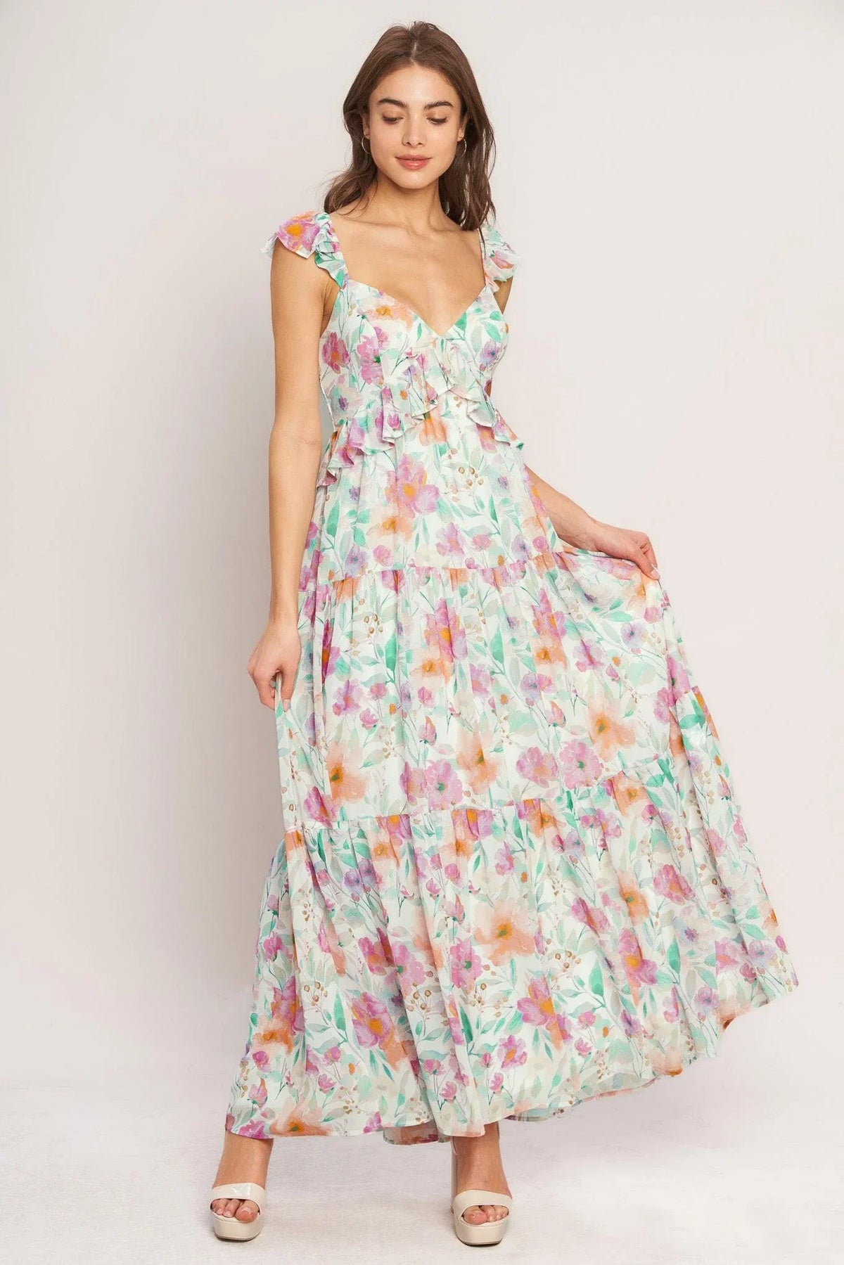 HEAVENLY BLOSSOM MAXI DRESS