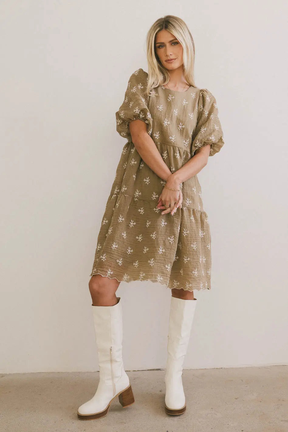 Marco Embroidered Mini Dress FINAL SALE