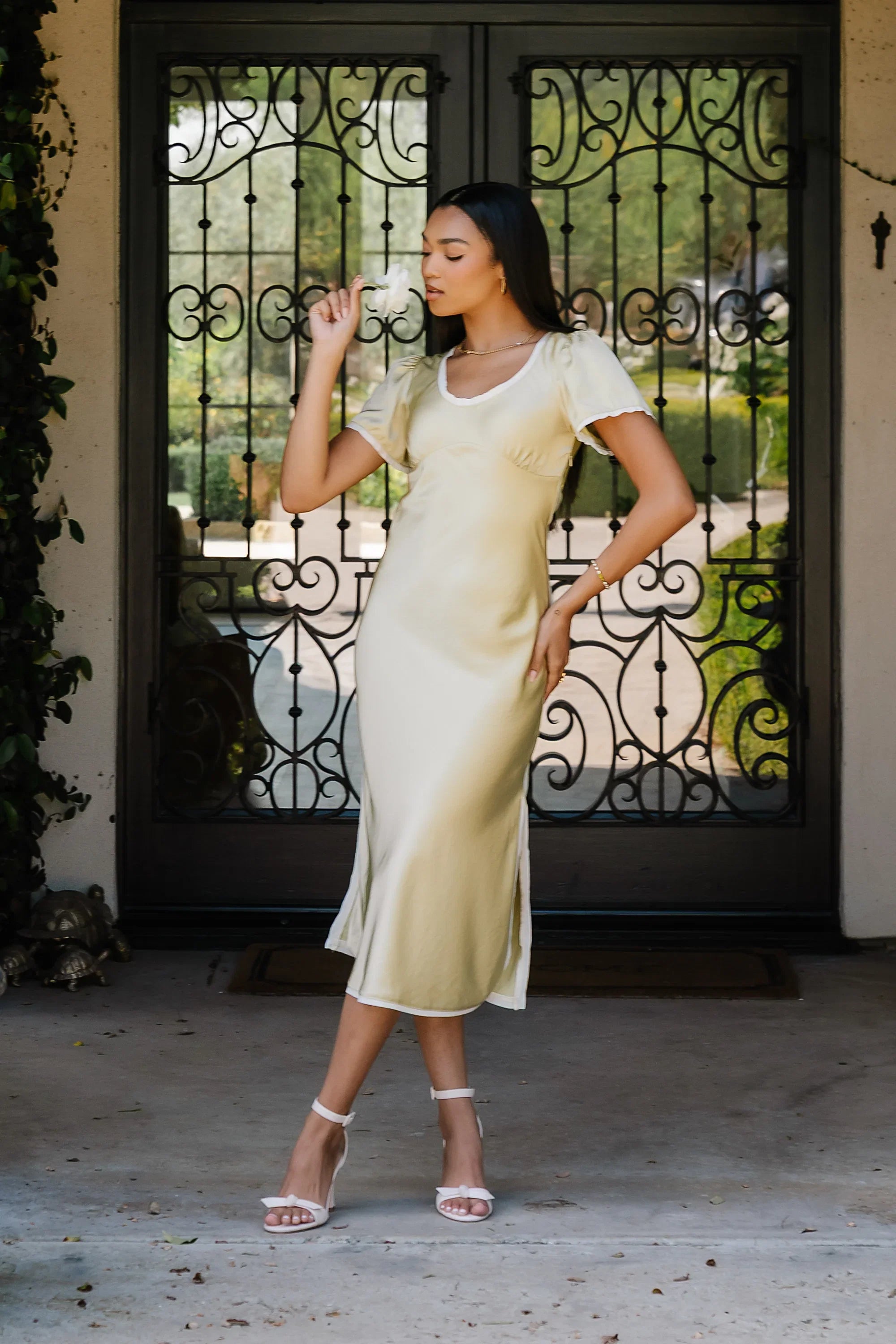 Austia Midi Dress in Green