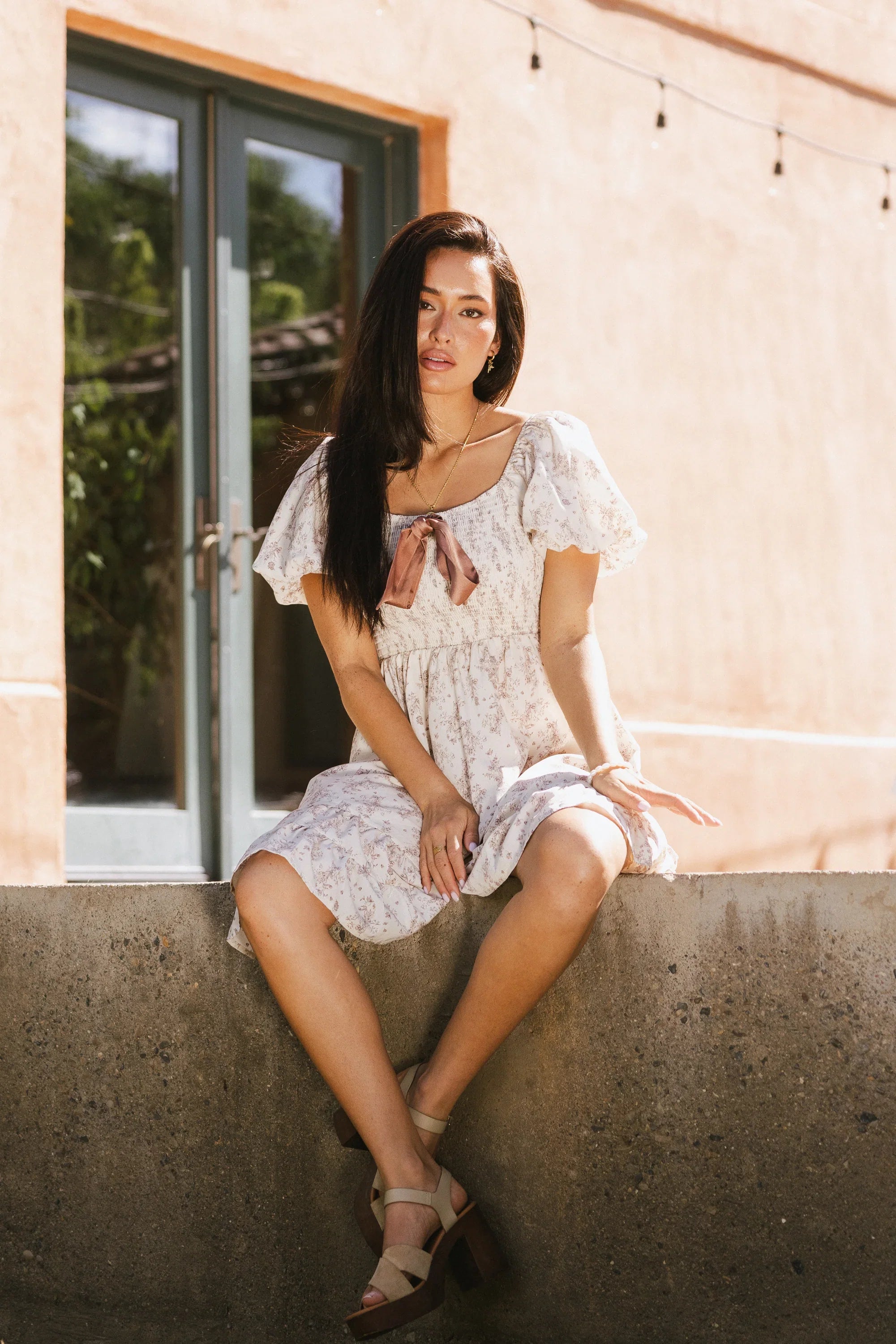 Ari Smocked Mini Dress FINAL SALE