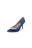 Party Pointed Toe Crystal Satin High Heels