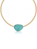 Beaded Turquoise Nugget Necklace