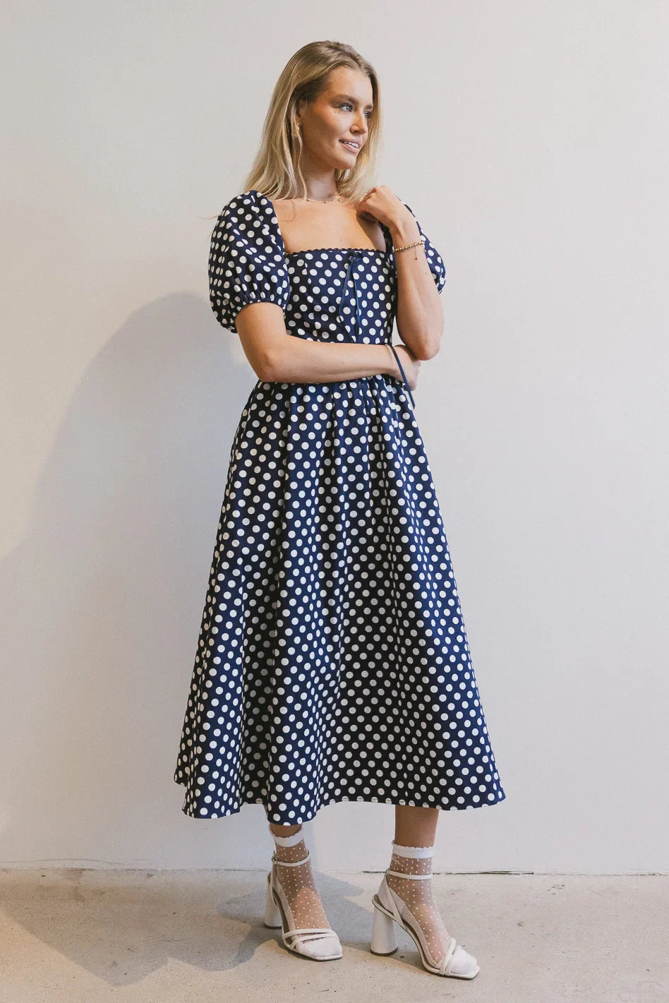 Katerina Polka Dot Midi Dress FINAL SALE