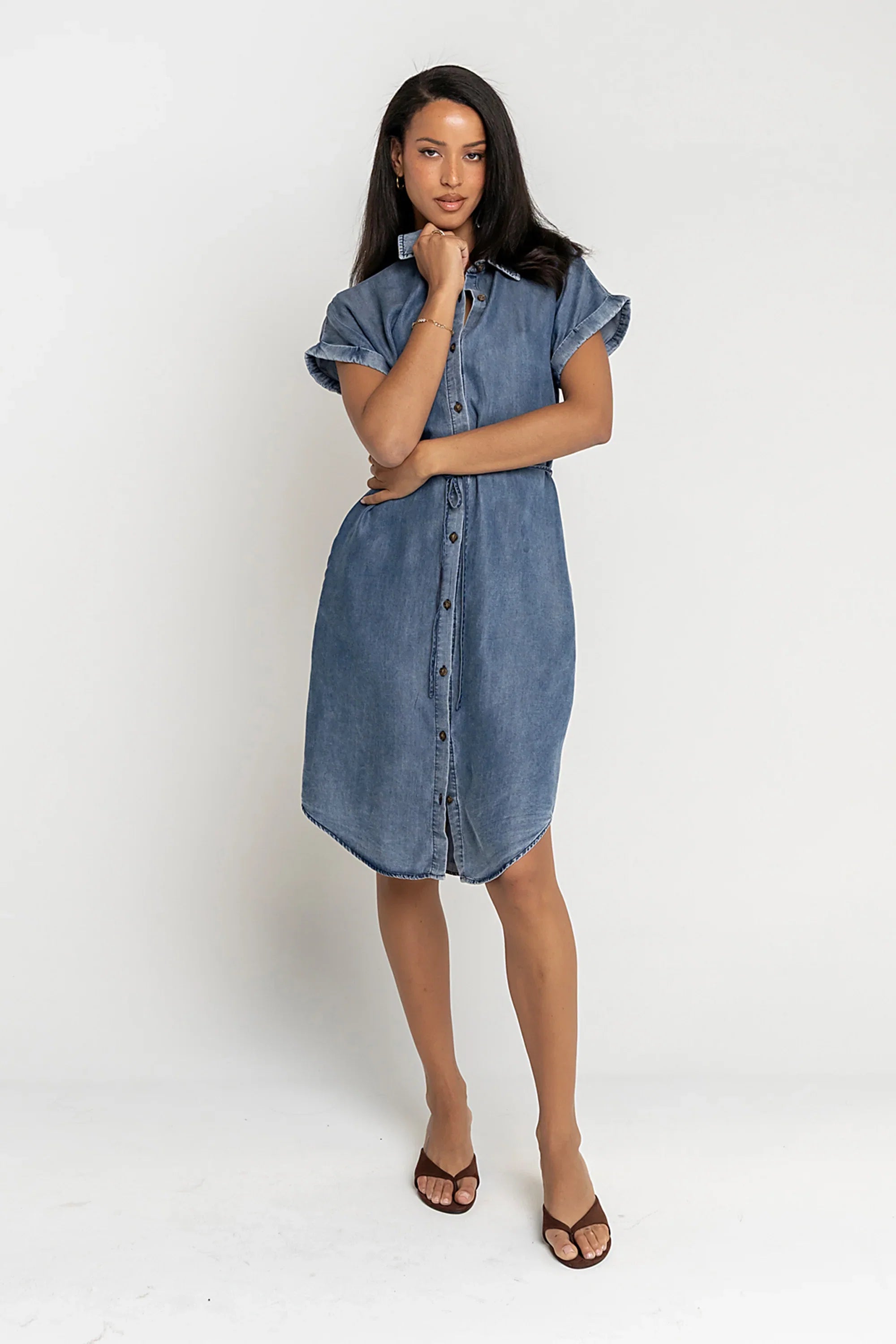 Sherry Denim Midi Dress