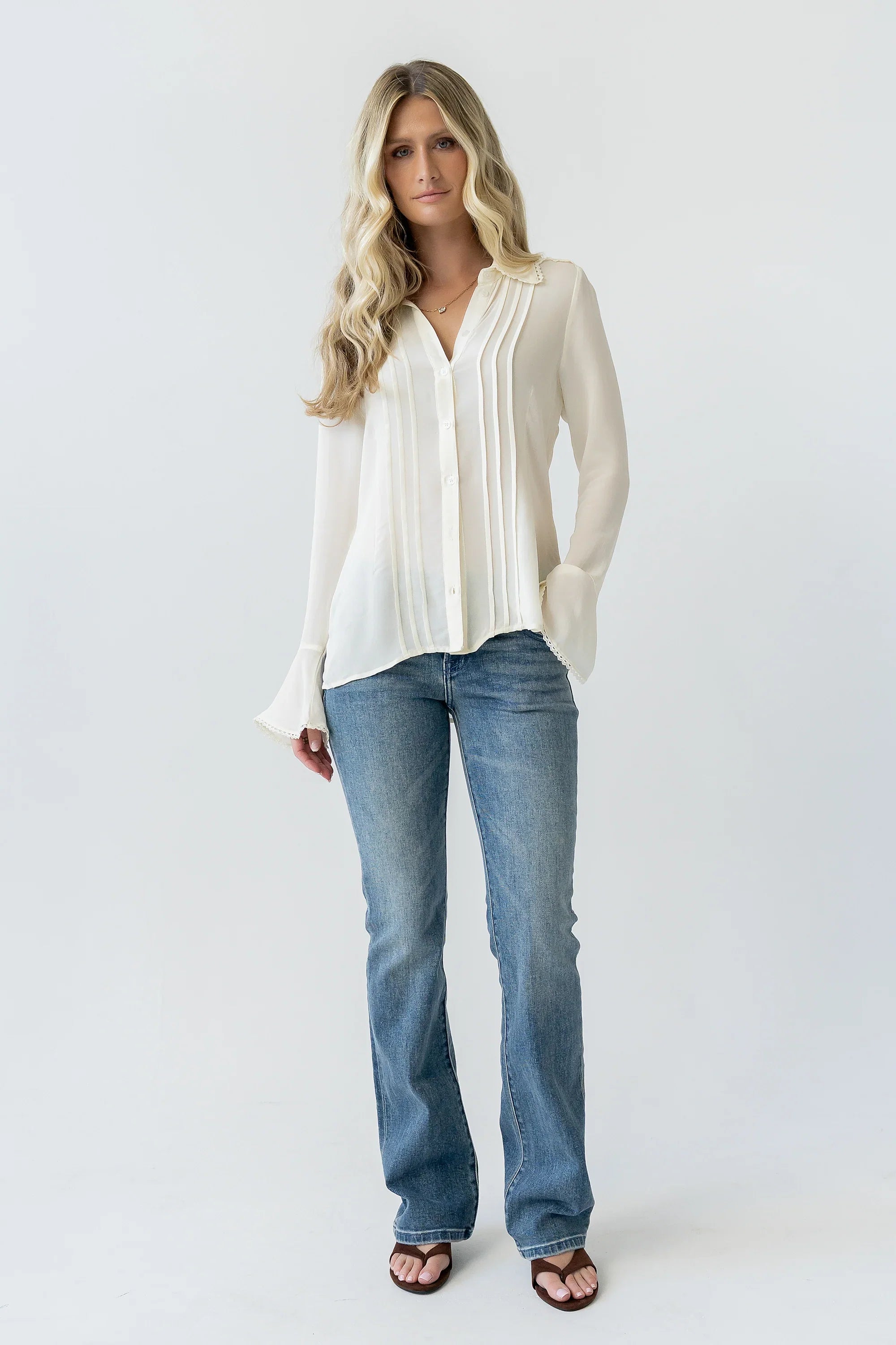 Margot Sheer Button Up