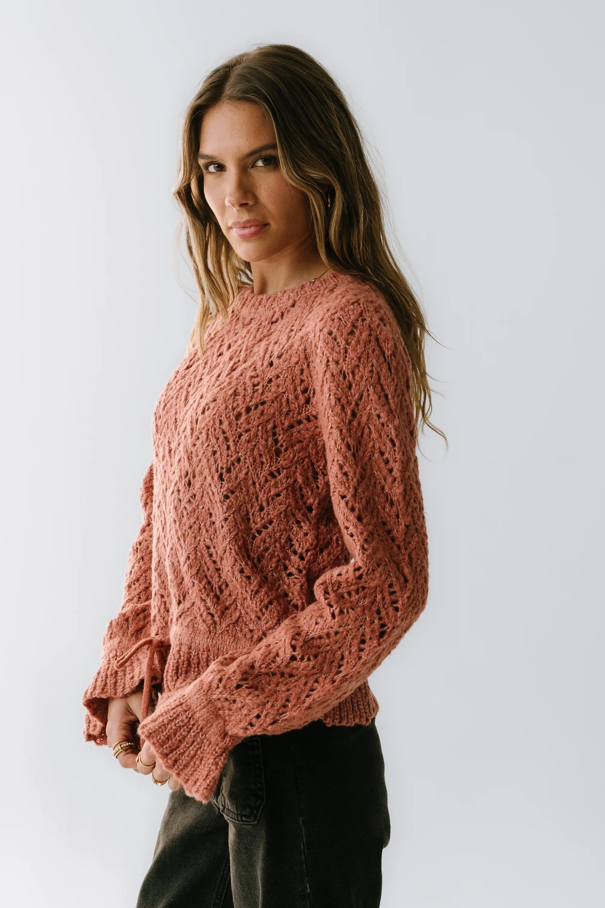 Joseph Knit Sweater in Rose FINAL SALE