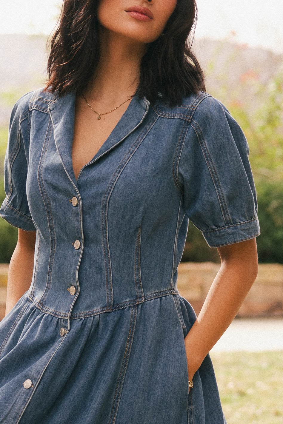 Mylie Denim Maxi Dress FINAL SALE