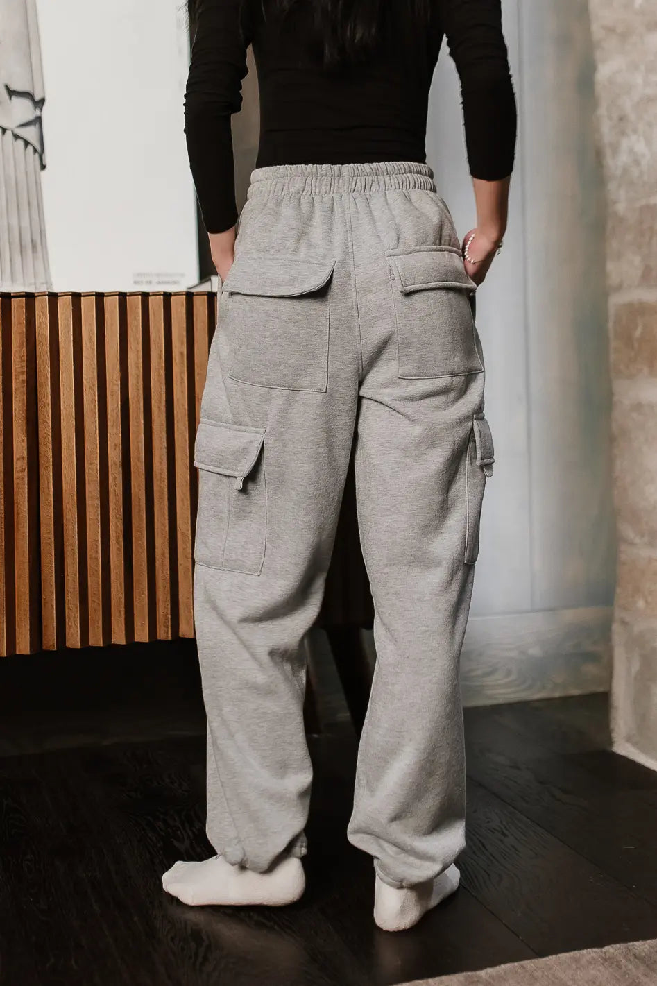Joanna Cargo Sweatpants in Grey FINAL SALE