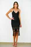 Size 2 Khaleesi Dress Black Lace Dress With Fringe FINAL SALE