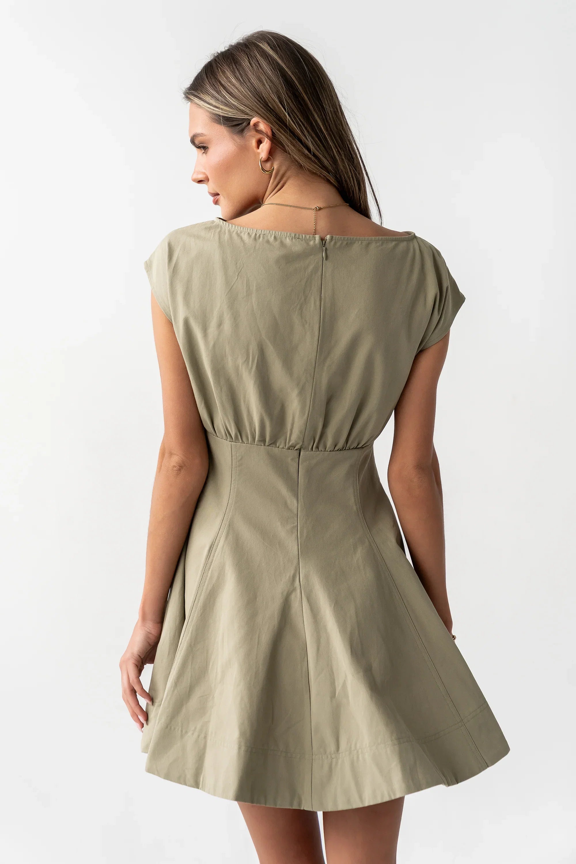 Kinzey Mini Dress in Olive