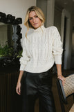 Noah Cable Knit Sweater in Cream FINAL SALE