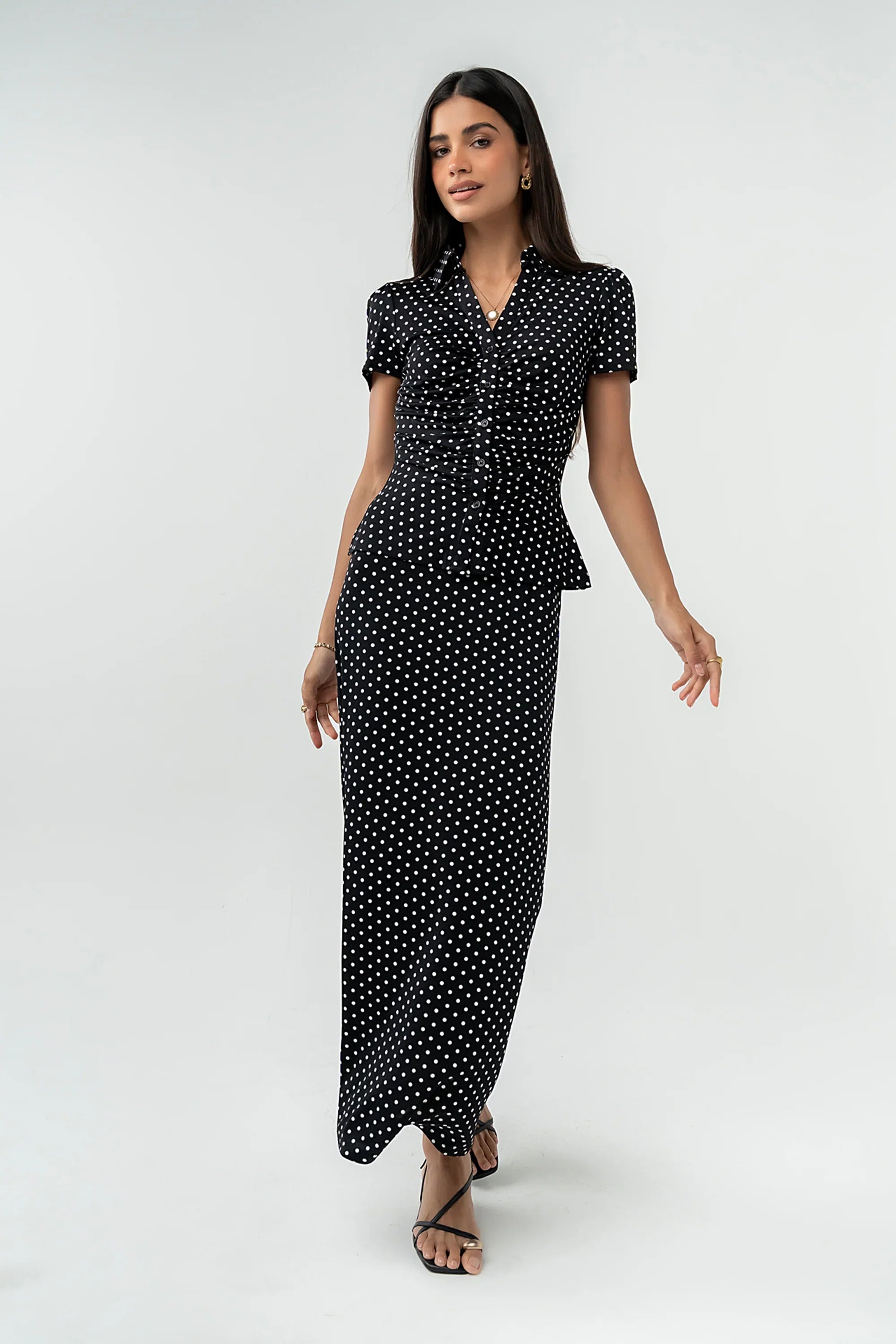 Malia Polka Dot Maxi Skirt