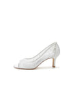Peep Toe Slip on Mesh Stiletto Heels