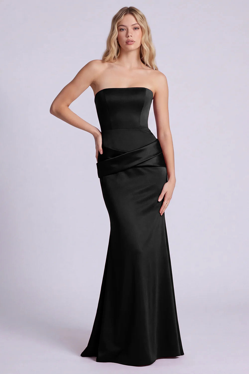 Burgundy Strapless Mermaid Formal Dress
