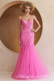 Hera Gown Pink Tulle Floral Lace Mermaid Dress