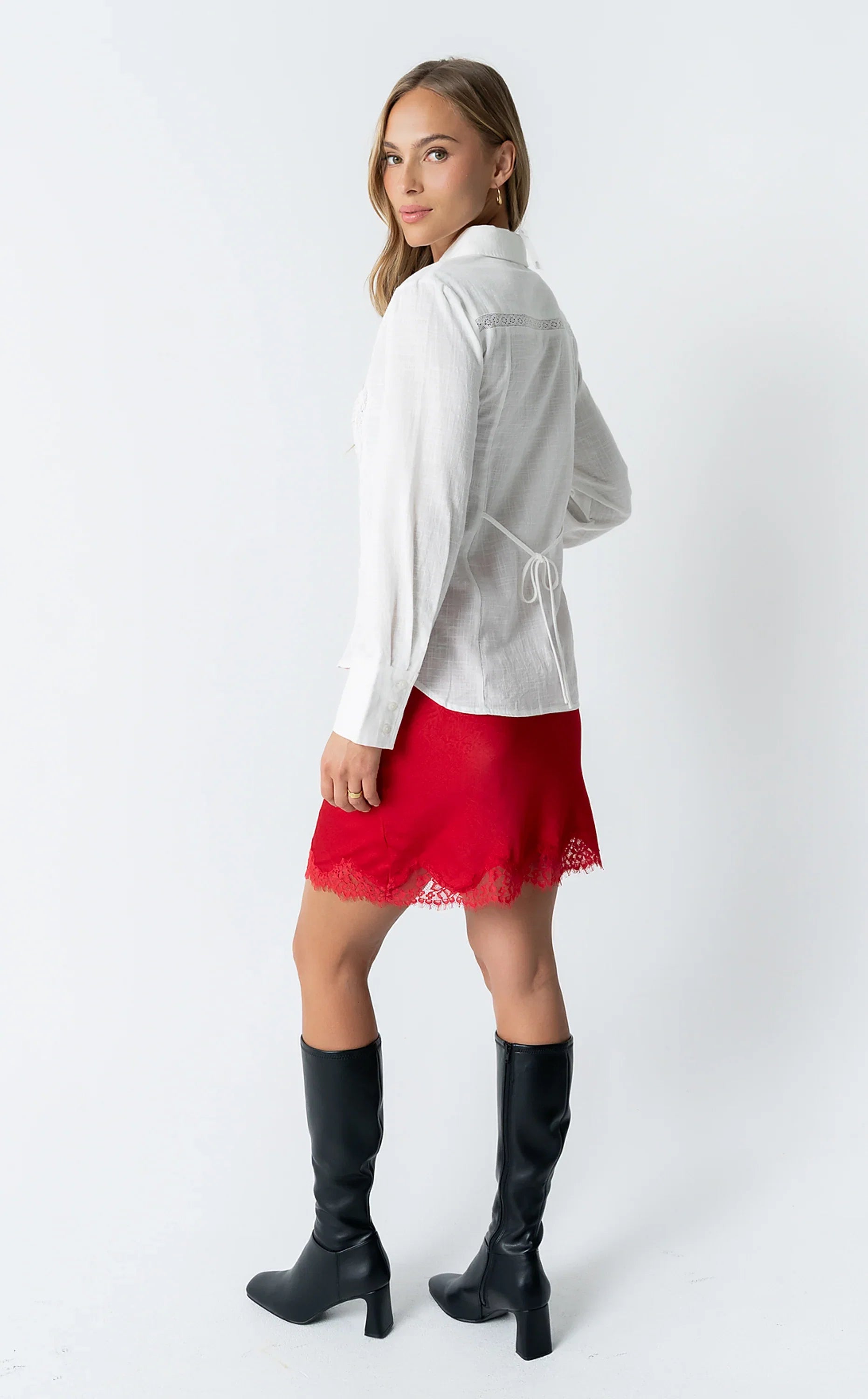 Carlie Sheer Button Up