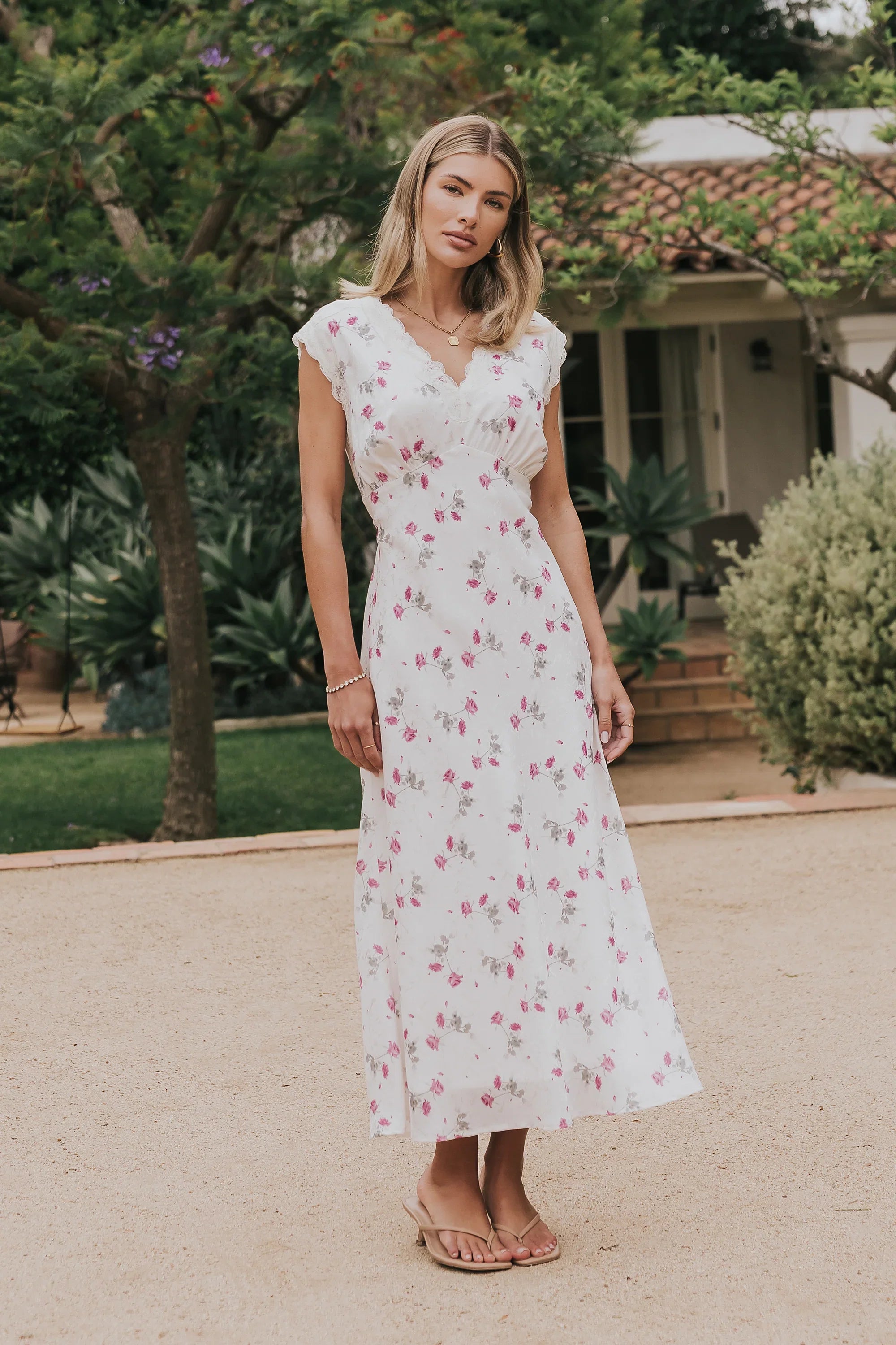 Brinkley Floral Maxi Dress in Berry