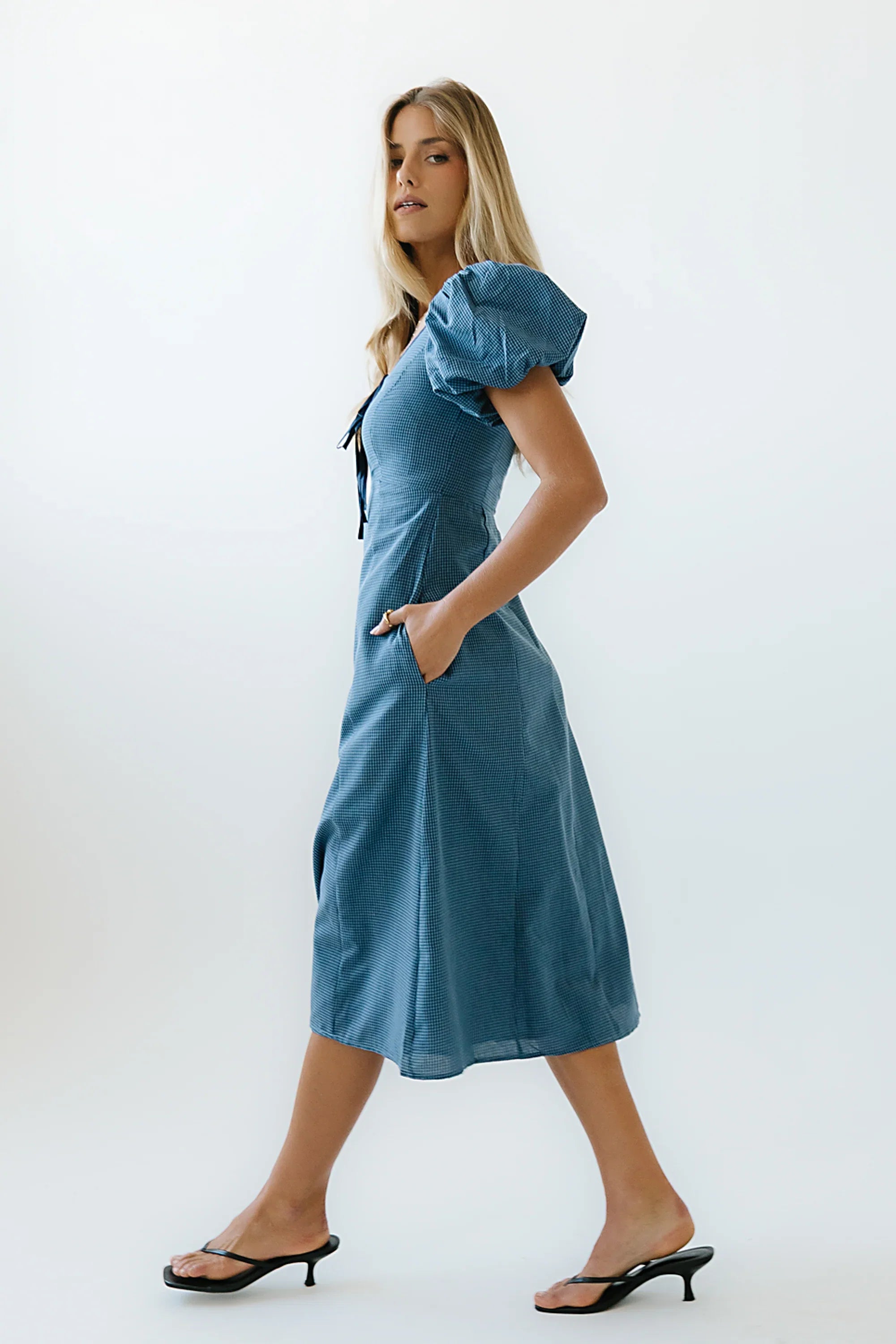 Elle Gingham Midi Dress FINAL SALE