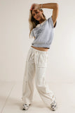 Savannah Cargo Pants in Cream FINAL SALE