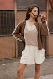 Saige Contrast Sweater in Oatmeal FINAL SALE