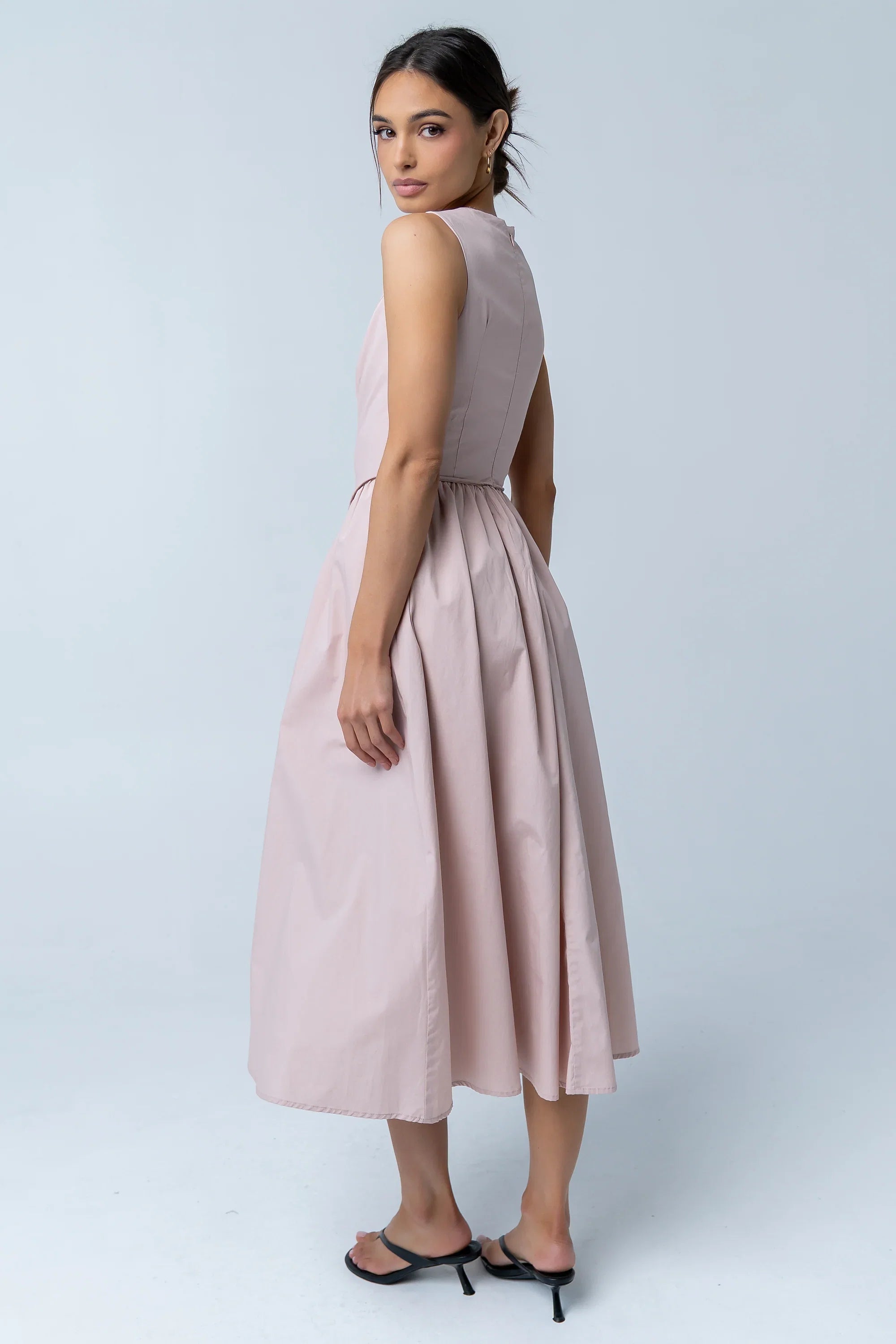 Jaynie Midi Dress in Rose
