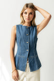 Hudson Denim Vest in Dark Wash FINAL SALE