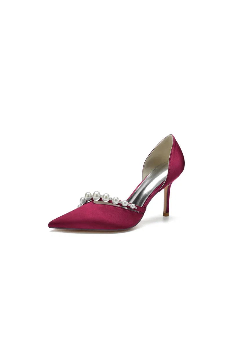 Cocktail Pointed Toe Pearl Heels