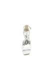 Square Open Toe Hollow Out Satin Stiletto Heels