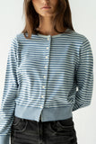 Edesse Striped Cardigan in Blue