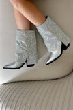 Azalea Wang Annabelle Silver Western Boots