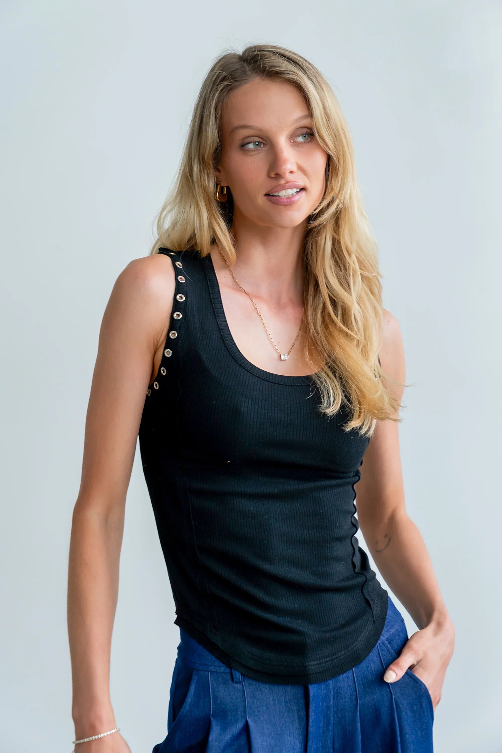 Martin Grommet Top in Black