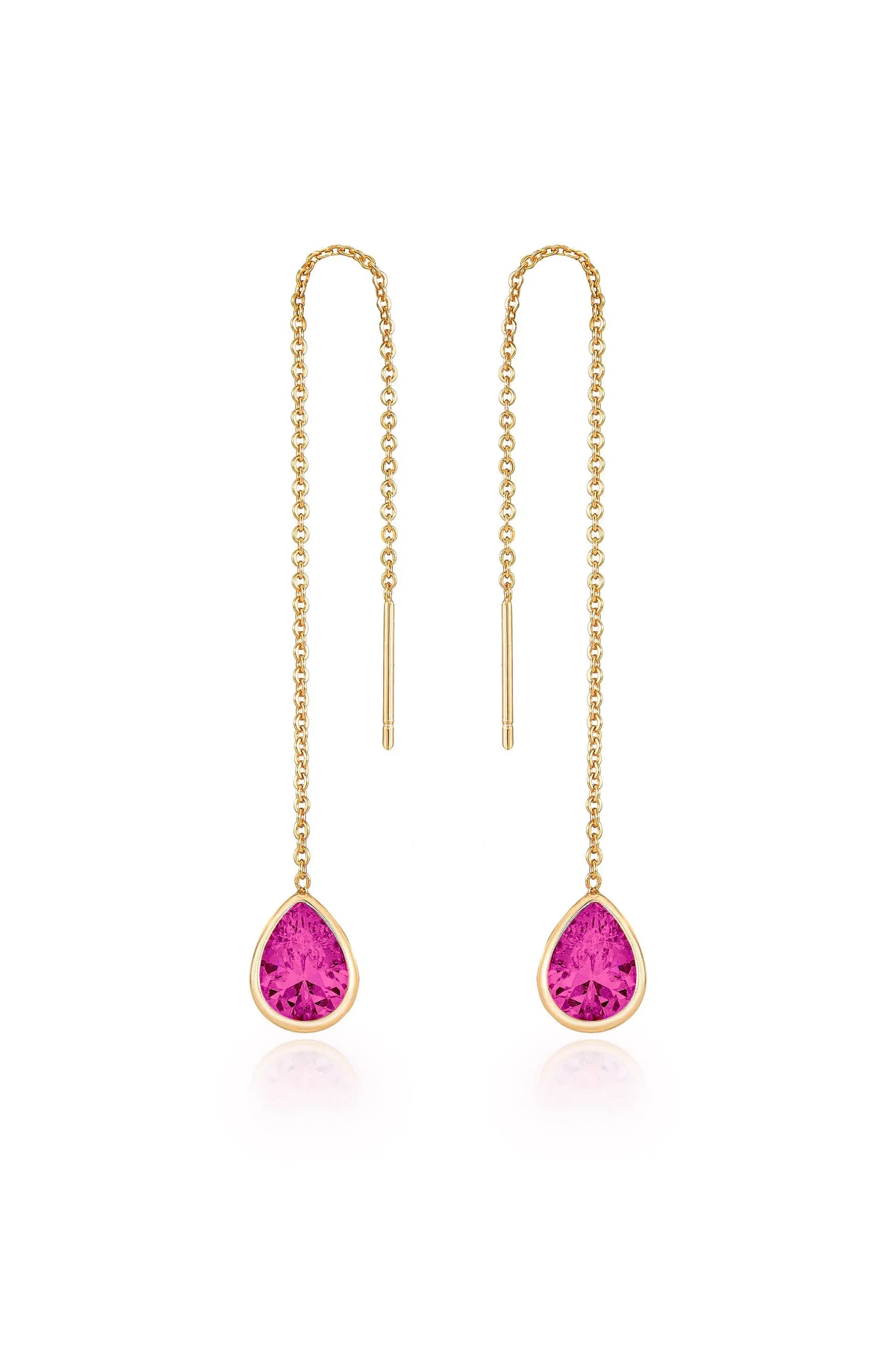 Barely There Chain and Crystal Dangle Earrings