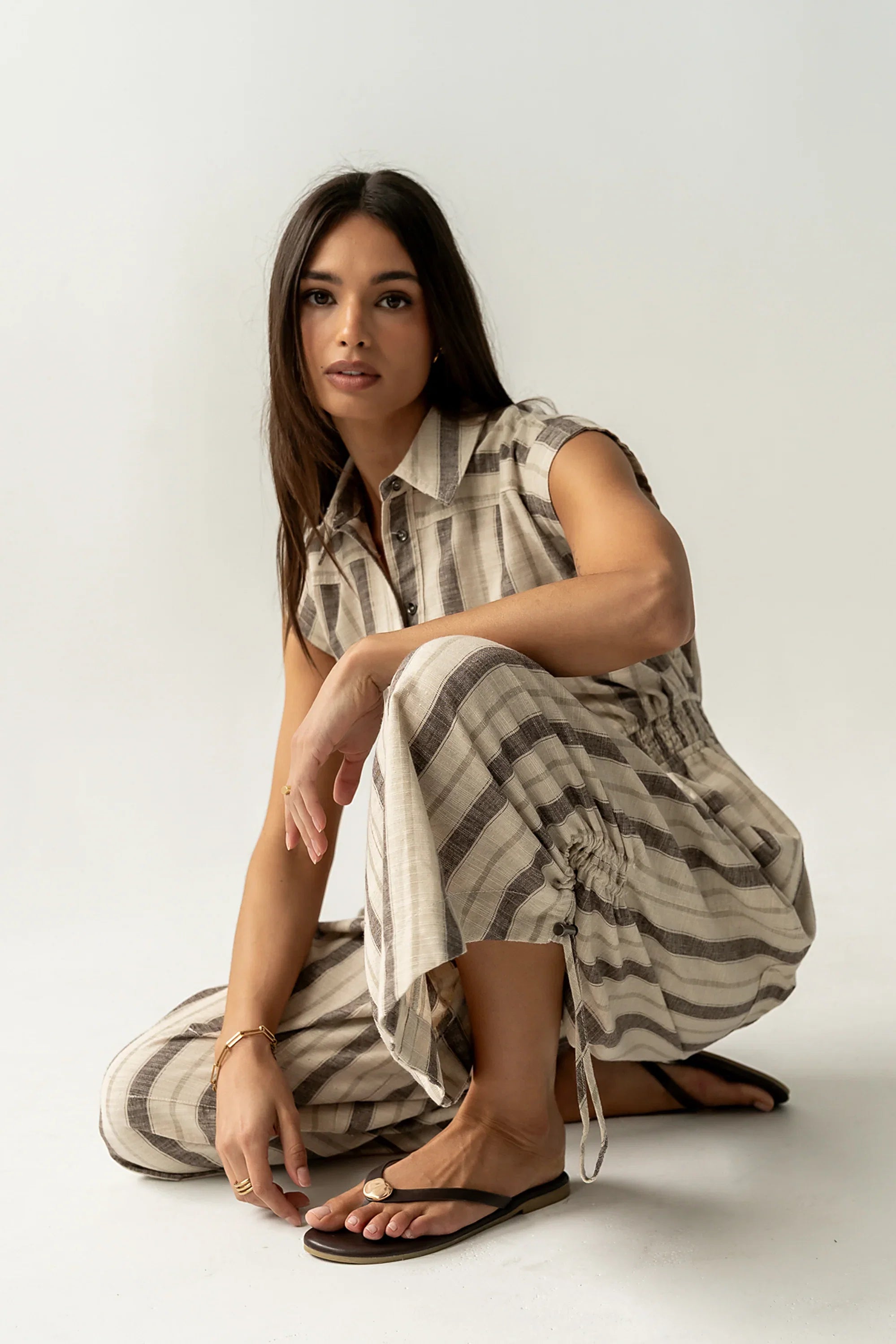 Maggie Striped Parachute Jumpsuit